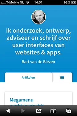 bzzen.com mobiele homepage