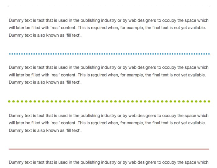 Customised dividers in tdProduct.