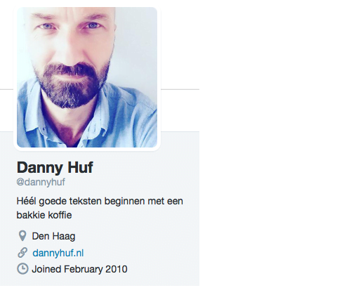 perfecte twitterbio in zijn alledaagse humor