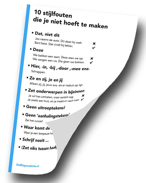 checklist voor blogfouten