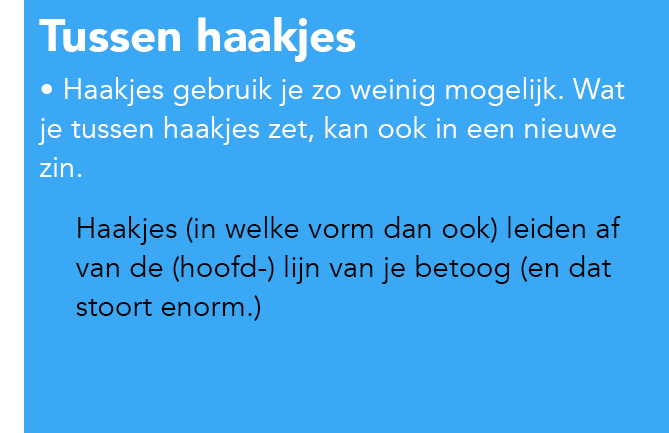 tussen haakjes