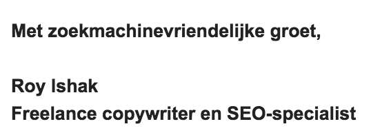 sluit je email origineel af