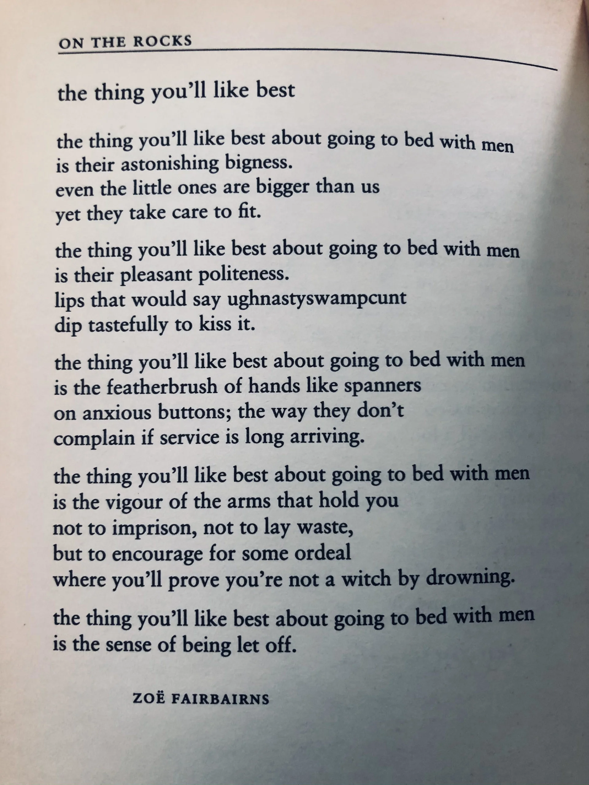 The thing you'll like best gedicht
