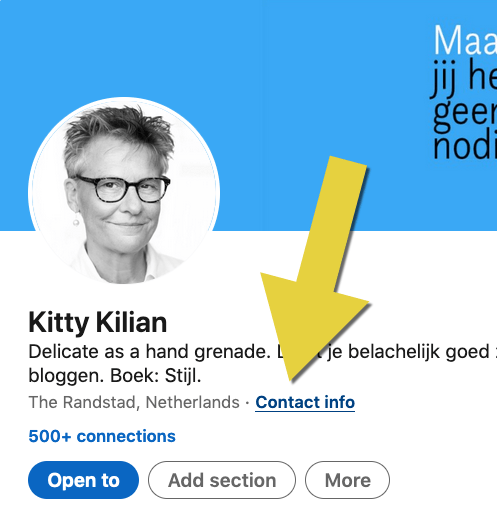 screenshot linkedin profiel