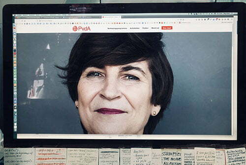 screenshot website PVDA: beeldvullend heroe-image van Ploumen