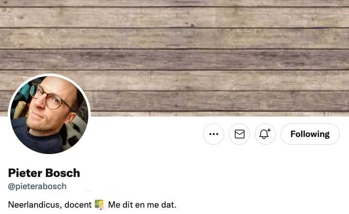 Pieter Bosch op Twitter