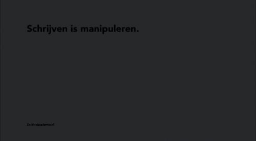 schrijven is manipuleren wallpaper